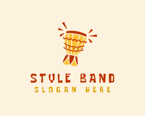 African Drum Instrument logo design