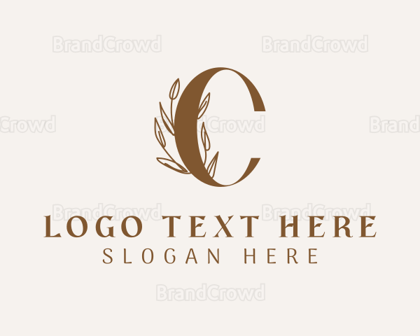 Fashion Flower Letter C Logo