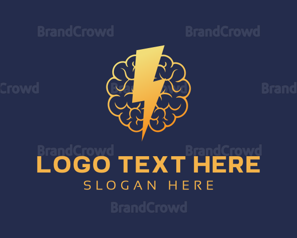 Gradient Brain Thunder Logo