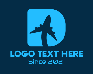 Aviator - Airplane Letter D logo design