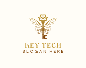 Insect Wing Key logo design