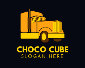 Dumptruck - Yellow Moving Cargo logo design
