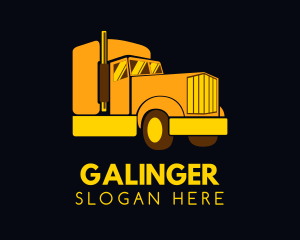 Truck - Yellow Moving Cargo logo design