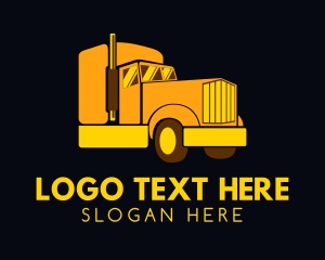 Tow Truck - Yellow Moving Cargo logo design
