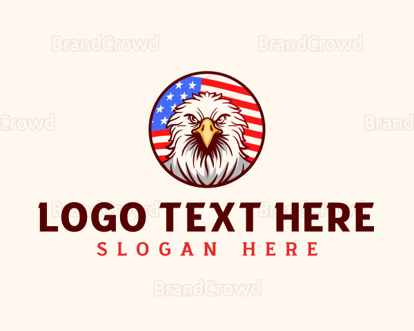 Eagle Patriotic Flag Logo