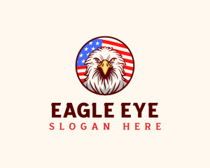 Eagle Patriotic Flag logo design