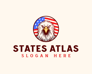 Eagle Patriotic Flag logo design