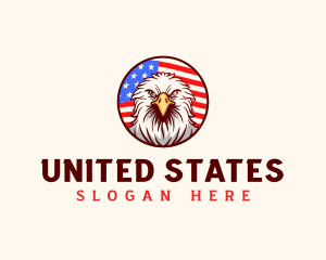 Eagle Patriotic Flag logo design