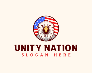 Eagle Patriotic Flag logo design