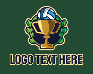 Ball - Volleyball Trophy Cup logo design