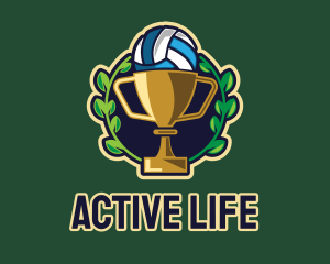 Athletics - Volleyball Trophy Cup logo design