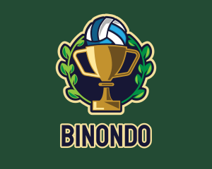 Volleyball - Volleyball Trophy Cup logo design