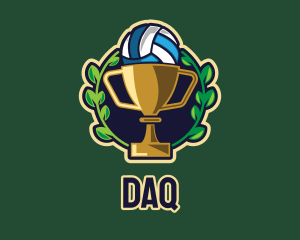 Volleyball Trophy Cup logo design