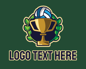 Volleyball Trophy Cup Logo