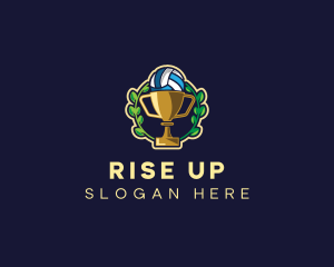 Volleyball Trophy Cups logo design