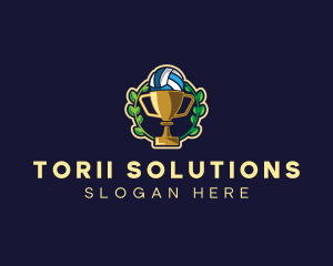 Volleyball Trophy Cups logo design