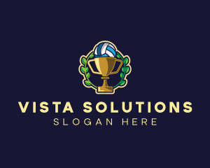 Volleyball Trophy Cups logo design