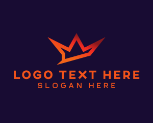 Gamer - Gradient Gaming Crown logo design