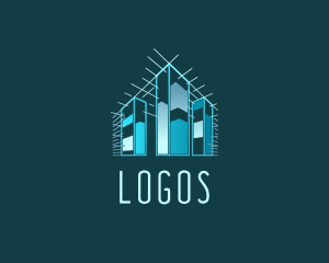 Building Construction Lines Logo