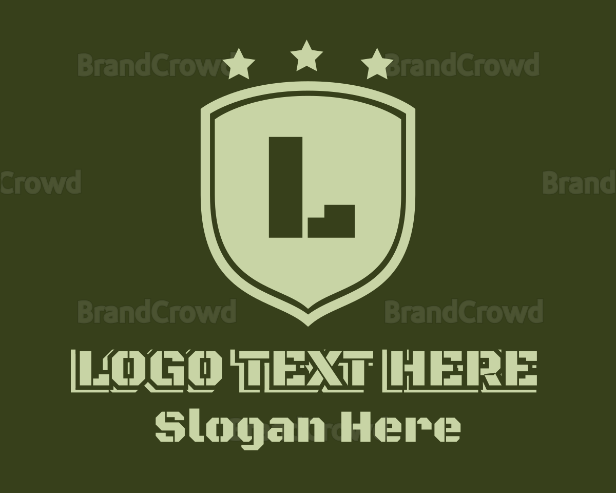 Army Shield Lettermark Logo | BrandCrowd Logo Maker