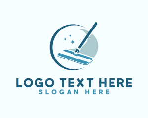 House Cleaning - Mop Floor Cleaning logo design