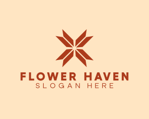 Geometric Flower Petal logo design