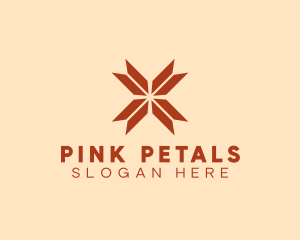 Geometric Flower Petal logo design