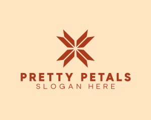 Geometric Flower Petal logo design