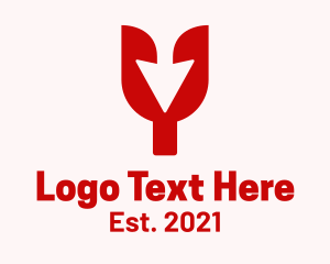 Download - Tulip Arrow Letter Y logo design