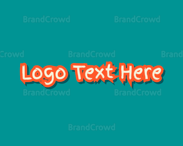 Cute Brush Wordmark Logo