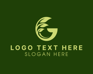 Letter G - Eco Leaf Nature logo design