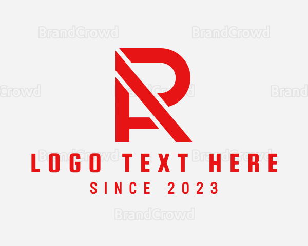Modern Tech Company Letter AR Logo