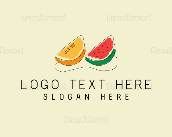 Citrus Watermelon Fruit Logo