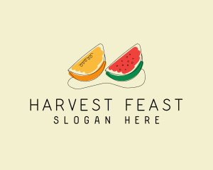 Citrus Watermelon Fruit  logo design