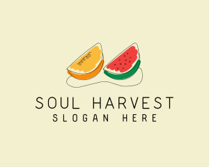 Citrus Watermelon Fruit  logo design