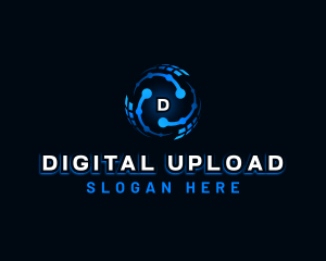 Upload - Computer Data Technology logo design
