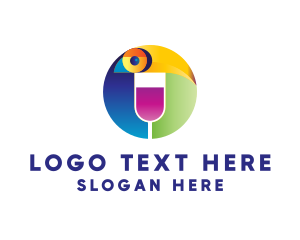 Booze - Wine Bird Badge logo design