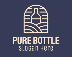 Bottle - Wine Bottle Vineyard logo design