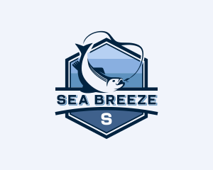 Hexagon Marine Fishing logo design