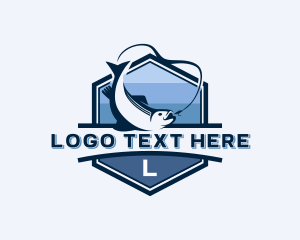 Marine - Hexagon Marine Fishing logo design