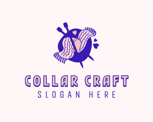 Handicraft Knitting Scarf logo design