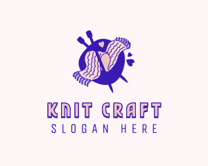 Handicraft Knitting Scarf logo design