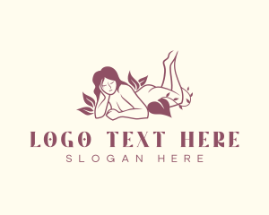 Lingerie - Nude Erotic Woman logo design