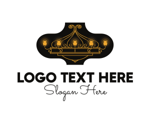 Lighting - Victorian Chandelier Furniture logo design