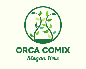 Green Organic Tree Logo