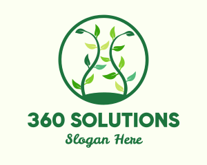 Green Organic Tree logo design