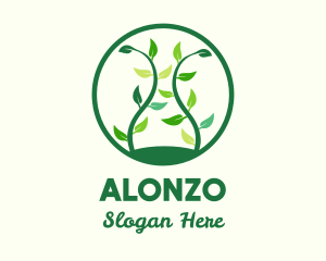 Green Organic Tree logo design