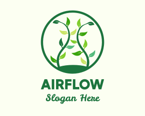 Green Organic Tree logo design