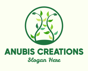 Green Organic Tree logo design