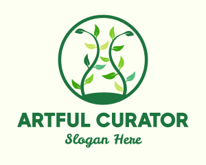 Green Organic Tree logo design